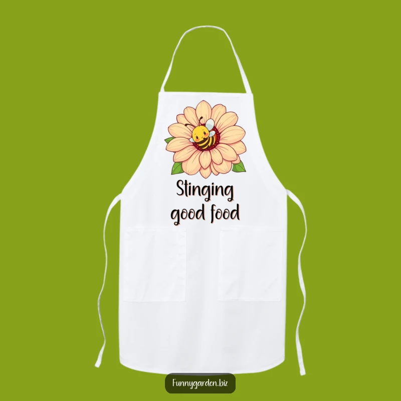 Funny Bee Flower Apron: Busy Buzzing Kitchen Fun, Perfect Funny Gift