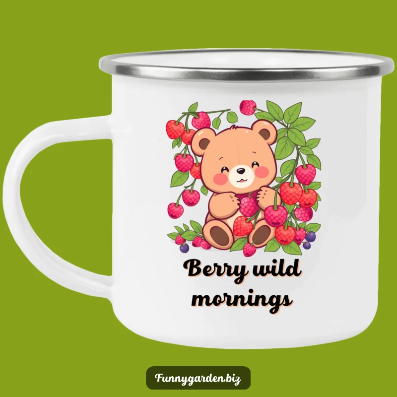 Funny Kawaii Bear Camp Mug: Outdoor & Hilarious Gift for Adventurers