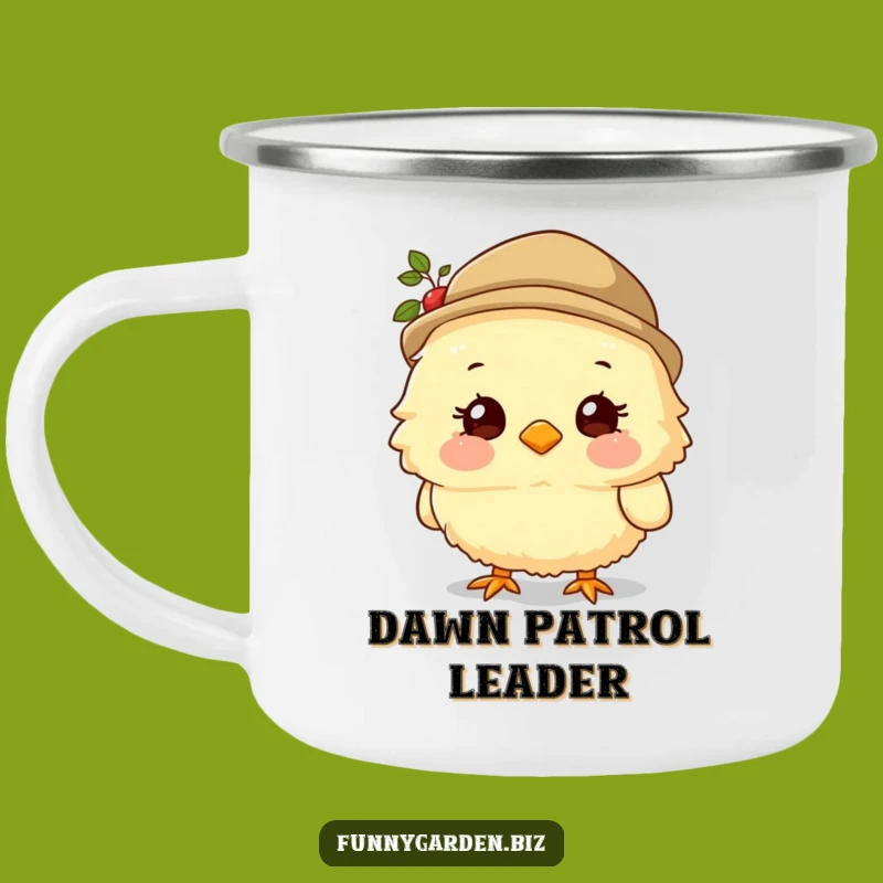 Funny Chick Gardener Camping Mug: Cute Hat Camp Smiles, Perfect Funny Gift