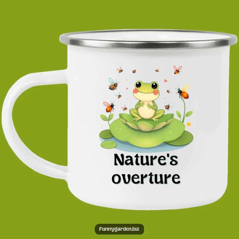 Funny Frog Conductor Camping Mug: Maestro Camp Vibes, Perfect Funny Gift