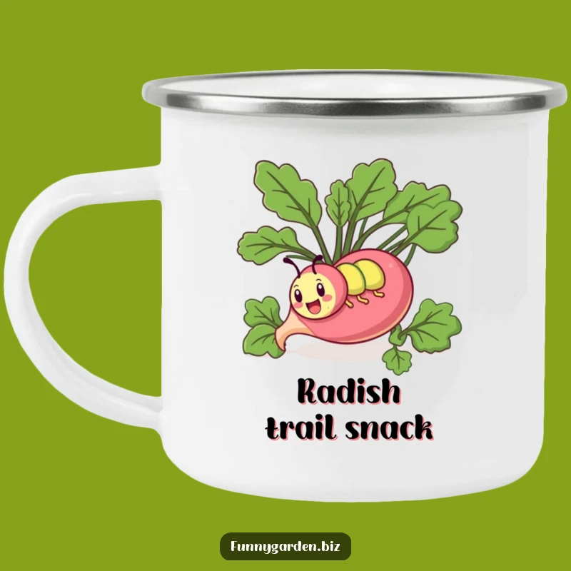 Funny Kawaii Caterpillar Camp Mug: Outdoor & Comical Gift for Hikers