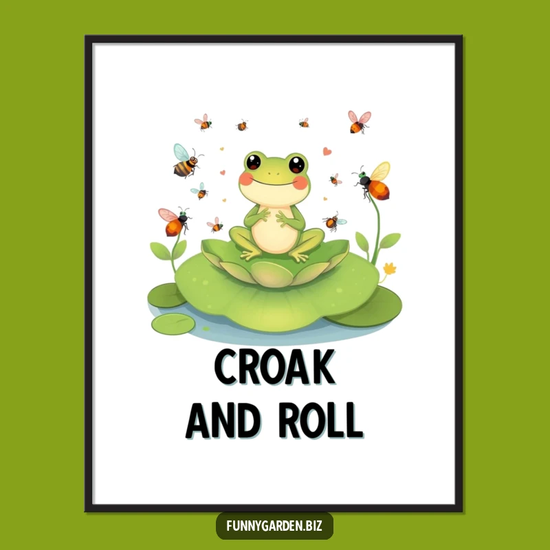 Funny Frog Conductor Digital Art: Insect Symphony Maestro, Perfect Funny Gift