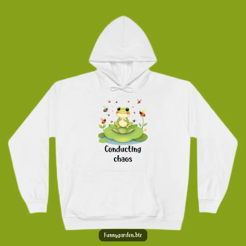 Funny Frog Conductor Hoodie: Cozy Maestro Vibes, Perfect Funny Gift