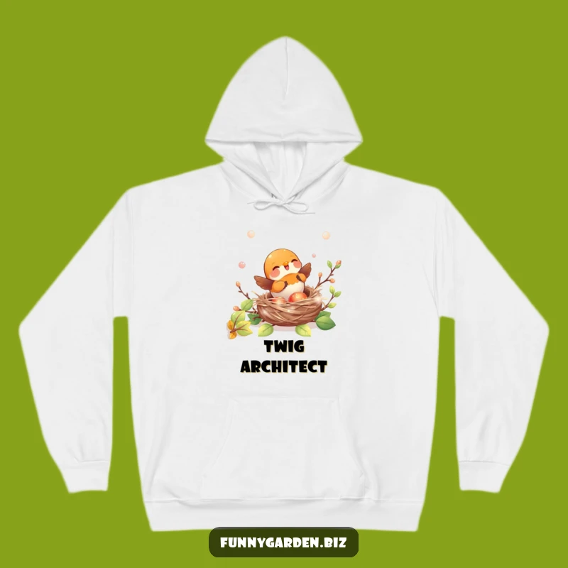 Funny Robin Hoodie - Joyful Nest, Iridescent Twigs Cozy Gift