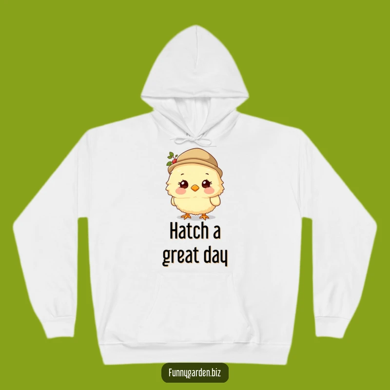 Funny Chick Gardener Hoodie: Cozy Hat Comfort, Perfect Funny Gift
