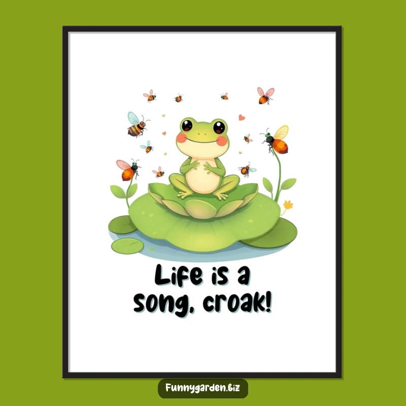 Free Printable Wall Art: Funny Frog Conductor - DIY Downloadable Decor