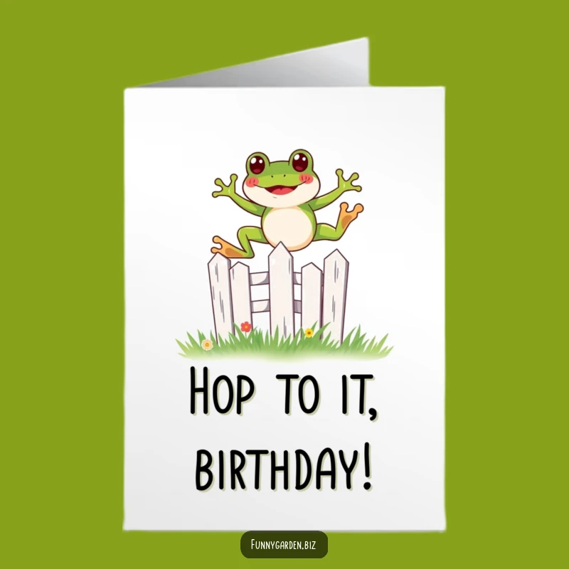 Free Printable Birthday Card: Frog Leap, Fun Downloadable Gift!