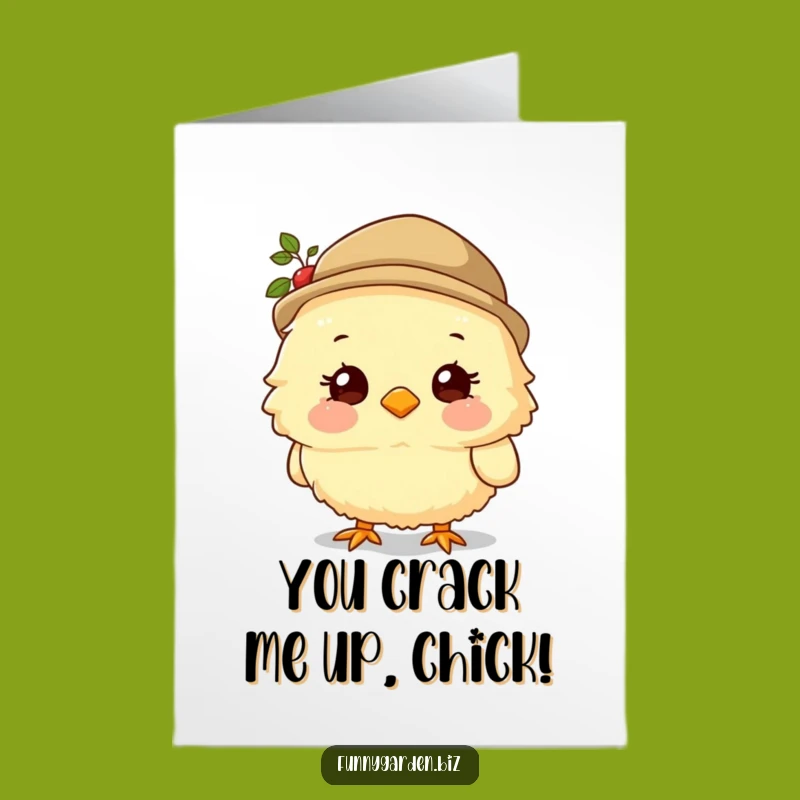 Free Printable Birthday Card: Funny Chick Gardener - DIY Downloadable Gift