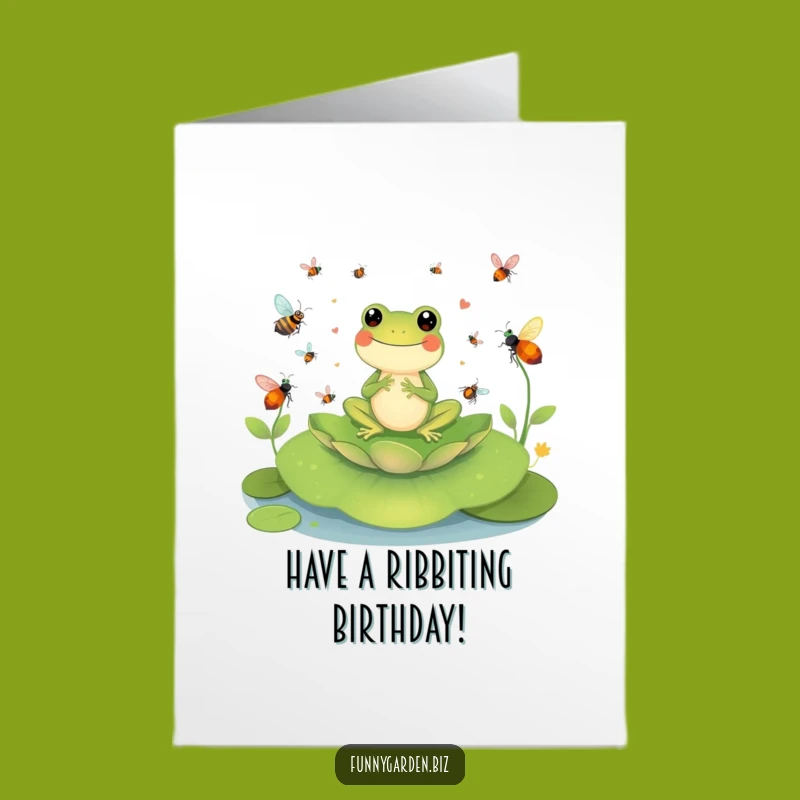 Free Printable Birthday Card: Funny Frog Conductor - DIY Downloadable Gift