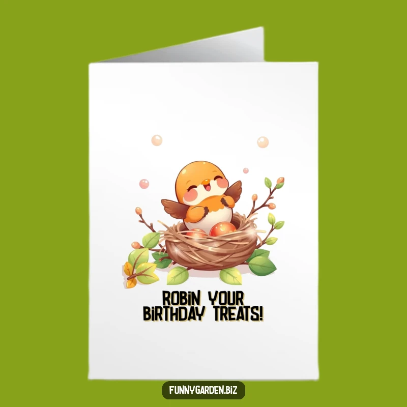 Free Printable Birthday Card: Happy Robin Nesting, Sweet Downloadable Gift!