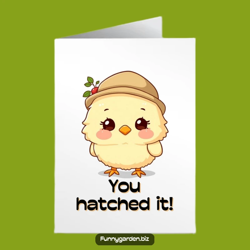 Free Printable Congrats Card: Funny Chick Gardener - DIY Downloadable Gift
