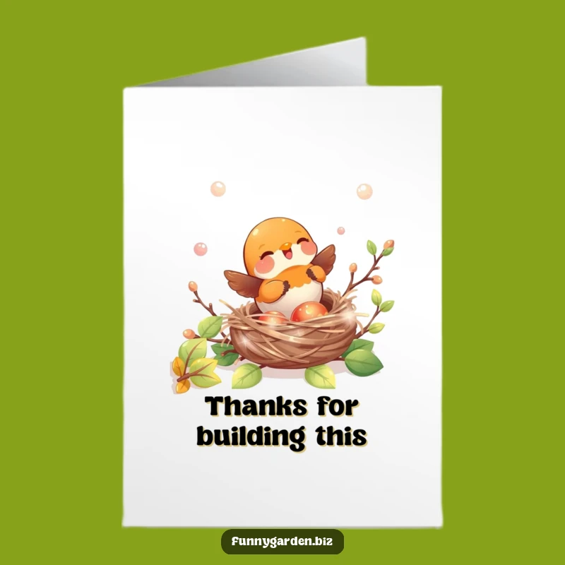 Free Printable Thank You Card: Happy Robin Nesting, Heartfelt Downloadable Gift!