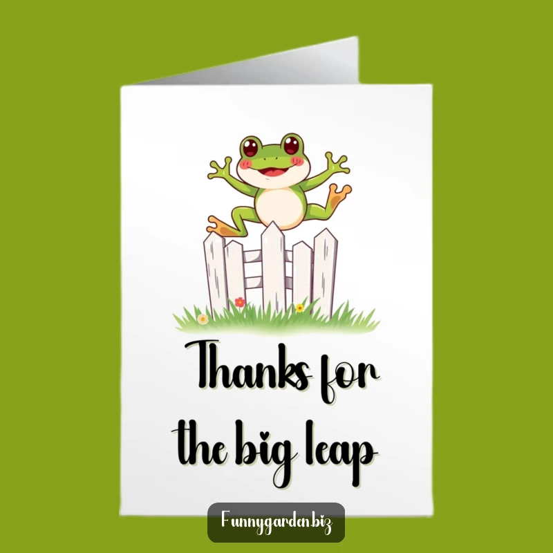 Free Printable Thank You Card: Frog Leap, Heartfelt Downloadable Gift!