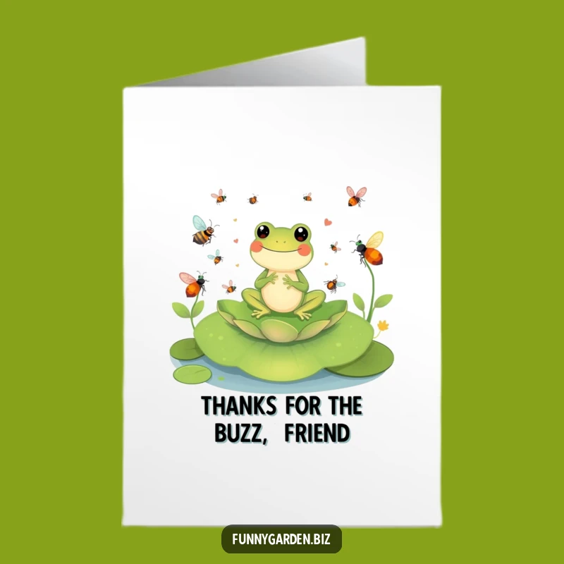 Free Printable Thank You Card: Funny Frog Conductor - DIY Downloadable Gift