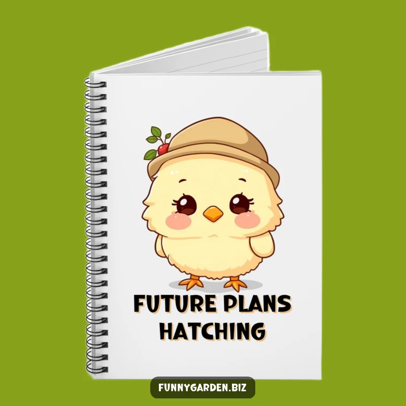 Funny Chick Gardener Notebook: Sweet Hat Notes, Perfect Funny Gift