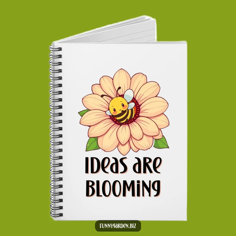 Funny Bee Flower Notebook: Energetic Buzz Notes, Perfect Funny Gift