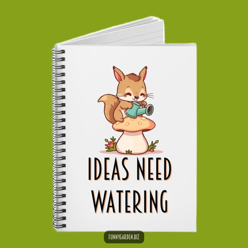 Funny Squirrel Gardener Notebook: Tiny Watering Notes, Perfect Funny Gift