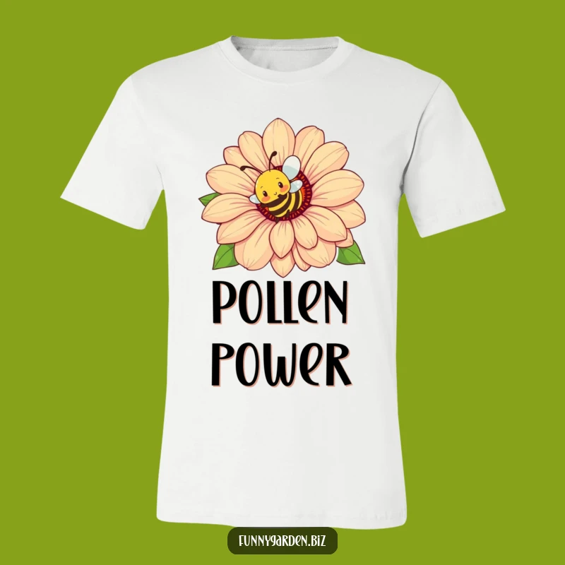 Funny Bee Flower T-Shirt: Energetic Buzzing Fun, Perfect Funny Gift