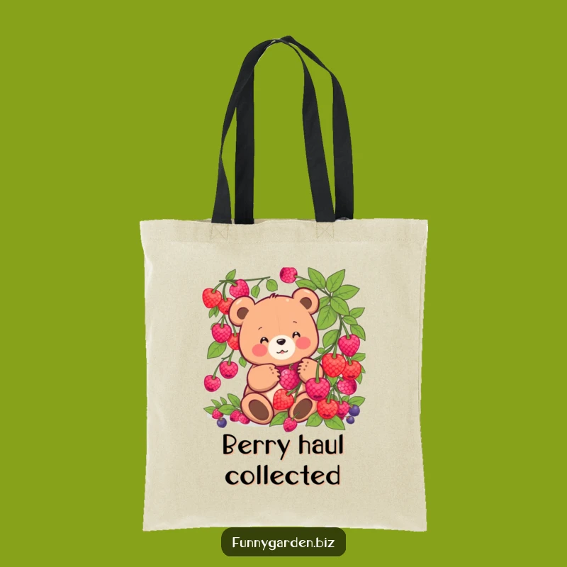 Funny Kawaii Bear Harvest Tote Bag: Spacious & Hilarious Gift for Shoppers