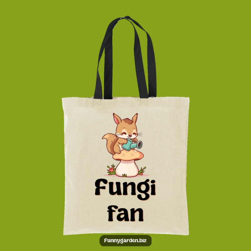 Funny Squirrel Gardener Tote Bag: Tiny Watering Can Style, Perfect Funny Gift